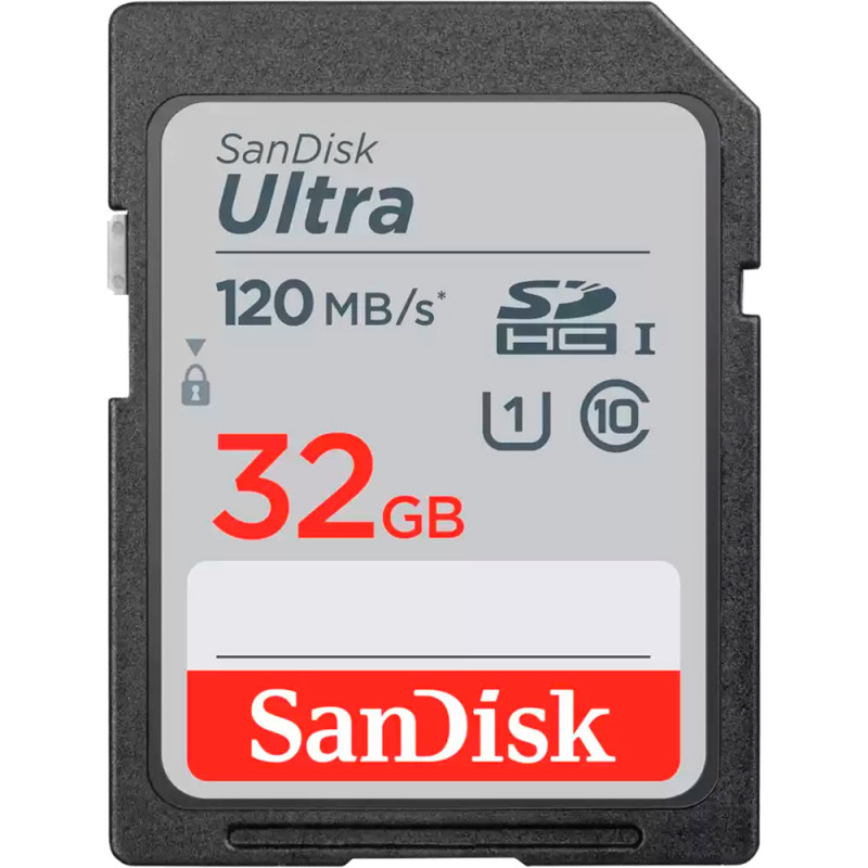 Cartão de Memória SanDisk Ultra SDXC 32GB 120 MB/s Classe 10 – SDSDUN4-032G-GN6IN