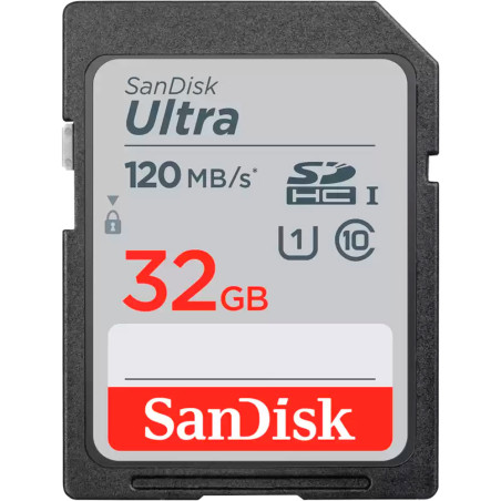 Cartão de Memória SanDisk Ultra SDXC 32GB 120 MB/s Classe 10 – SDSDUN4-032G-GN6IN