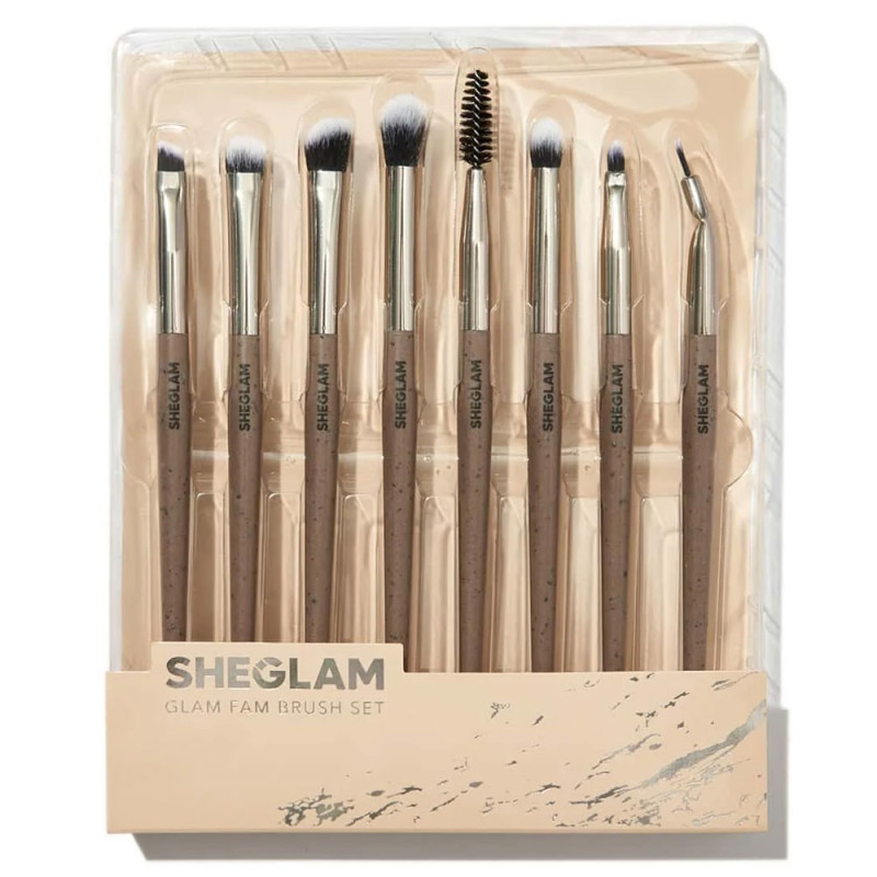 Pincel de Maquiagem SHEGLAM Glam Fam 8 Peças