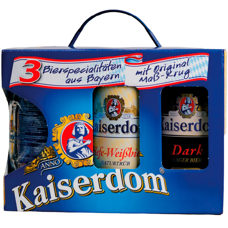 Cerveja Kaiserdom Pack X3 Mix 1L com Copo