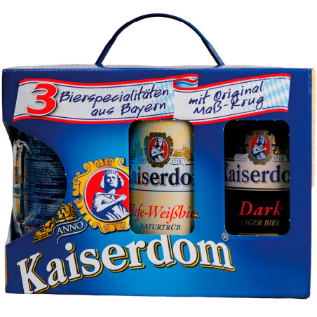 Cerveja Kaiserdom Pack X3 Mix 1L com Copo