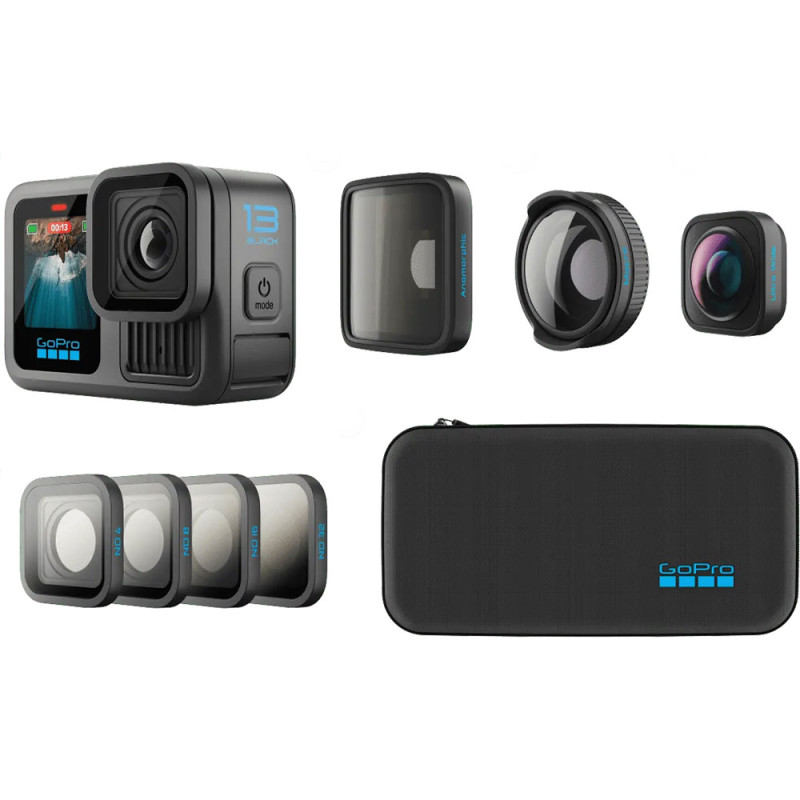 Câmera GoPro HERO13 Black CHDRB-132-RW + HB-Series Lens Collection
