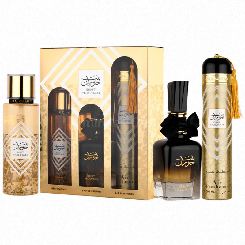 Kit de Perfume Ard Al Zaafarn Gift Set Bint Hooran - 3 Peças