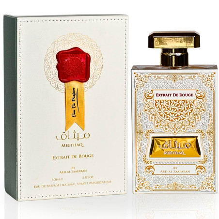 Perfume Ard Al Zaafaran Meethaq Extrait De Rouge Eau de Parfum Masculino 100ML