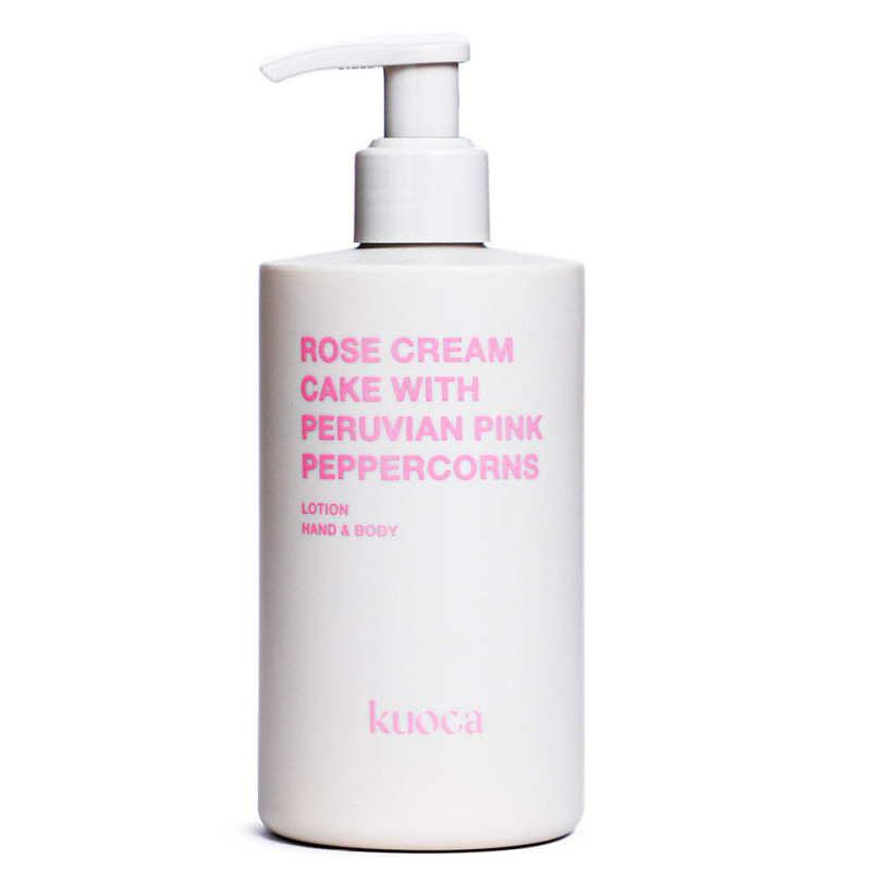 Loção para Mãos e Corpo Kuoca Rose Cream Cake With Peruvian Pink Peppercorns Lot Hand Y Body-Cre-Corp