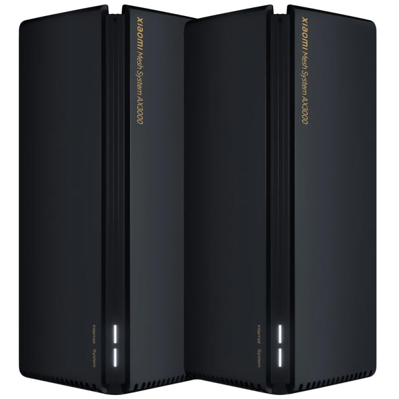 Roteador Wireless Xiaomi Mesh System AX3000 (2-Pack) Wi-Fi 6 2.4/5GHz Bivolt Preto - 33592-DVB4287
