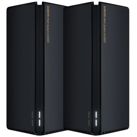 Roteador Wireless Xiaomi Mesh System AX3000 (2-Pack) Wi-Fi 6 2.4/5GHz Bivolt Preto - 33592-DVB4287