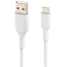 Cabo Belkin BoostCharge 1.0M USB-A/USB-C Branco - CAB001BT1MWH