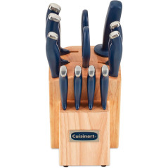 Jogo de Facas com Bloco Cuisinart C77SSN-12P Classic Colorpro Collection Azul Marinho - 12 Peças