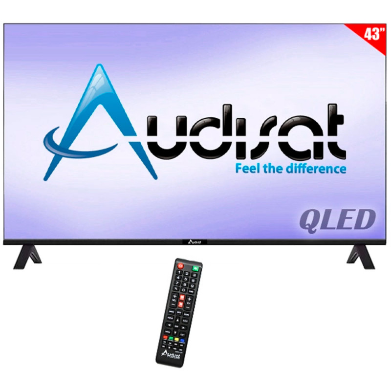 Smart TV Audisat AD-43Q 43” QLED Android 14.0(2026) FUL HD+Conversor