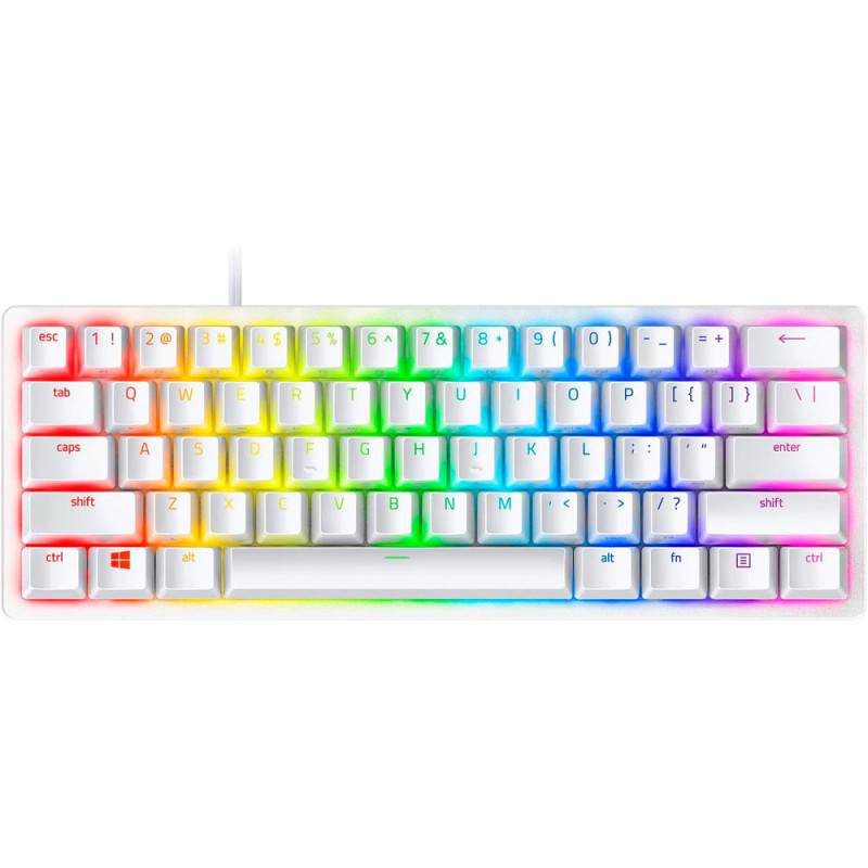 Teclado Gamer Razer Huntsman Mini Mercury 60% KB Linear Red - RZ03-03393400-R3U1
