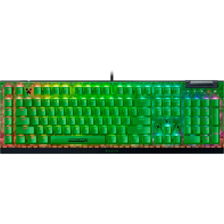 Teclado Razer Blackwidow V4 X Switch Green Mecânico Minecraft Edition - RZ03-04704100-R3M1