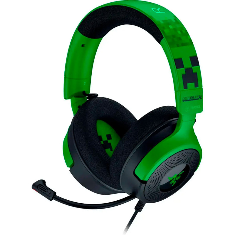 Headset Razer Kraken V4 X Wired Gaming Minecraft Edition - RZ04-05180200-R3M1