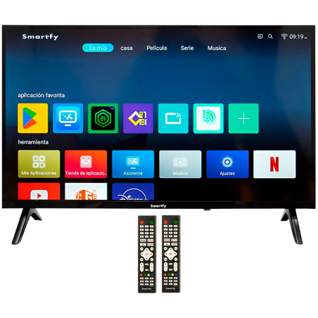 Smart TV Smartfy STV43B 43” HD Wi-Fi Android 14 Digital APP/Life Magis TV / 2 Controles