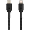 Cabo Belkin BoostCharge 1.0M USB-C/ Lightning Braided Preto - CAA004bt1MBK
