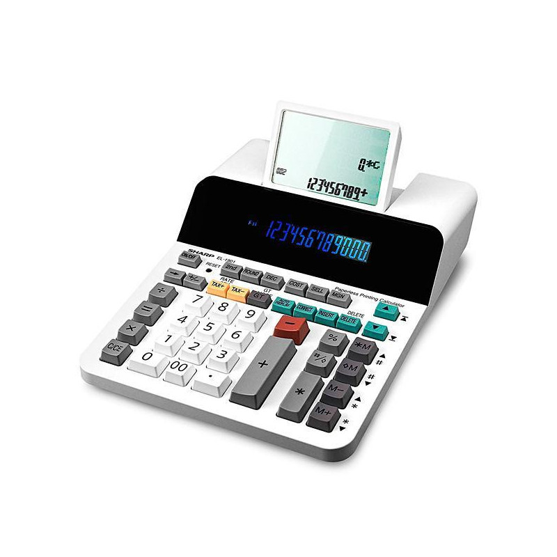 Calculadora Sharp EL-1901 12 Digitos Display De 5 Linhas 110V Branco