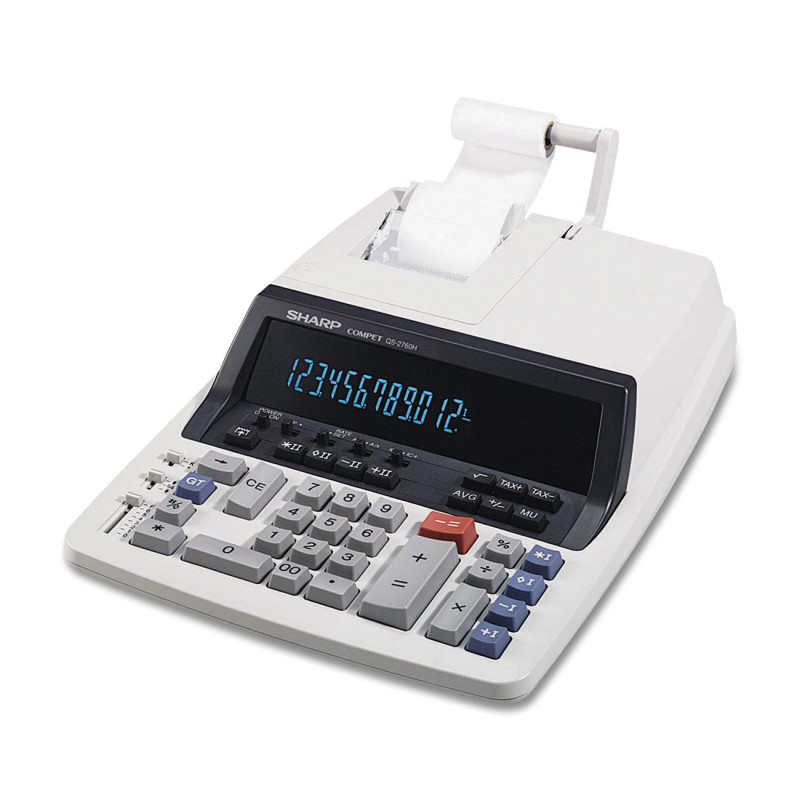 Calculadora Com Impressora Sharp QS-2760H  12 Digitos 110V Branco