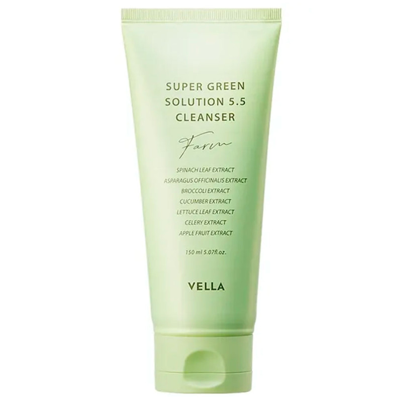 Sabonete Facial Vella Super Green Solution 5.5 Cleasing Foam 150ML