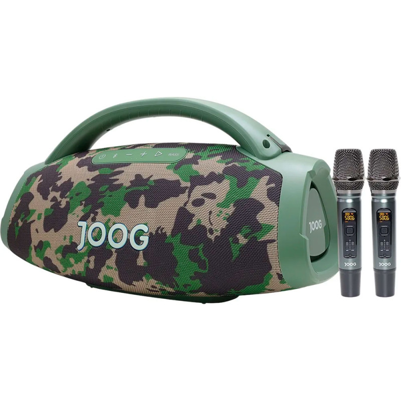Speaker Joog One Hifi JOF-01 Com 2 Microfones +Controle 200W IP67 - Camuflado