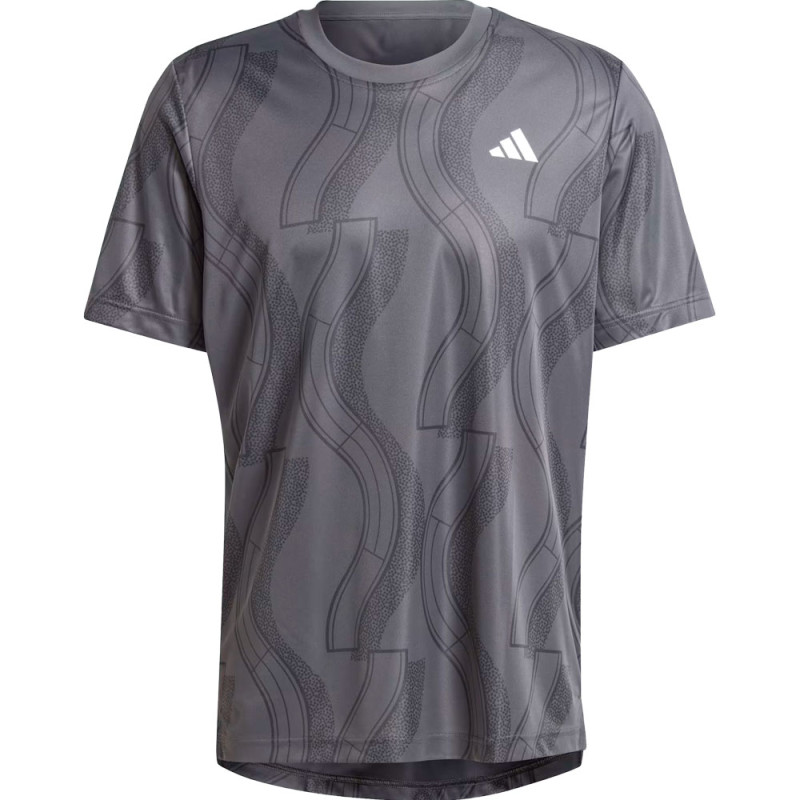 Camiseta adidas Masculino Tennis Club Graph Tee L Cinza - IP1882