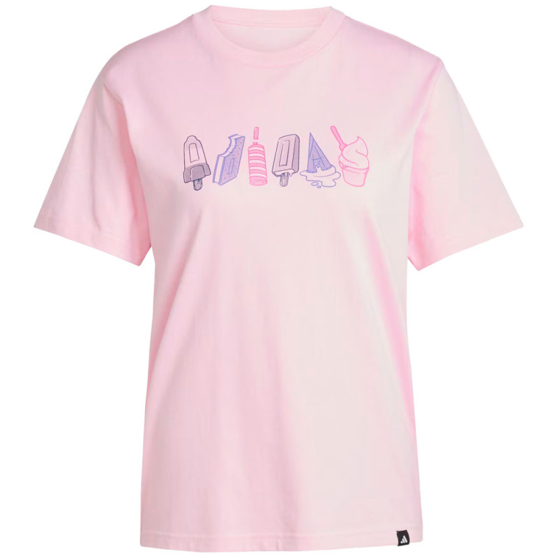 Camiseta adidas Feminino W L Food Tee XS True Pink - JN8272