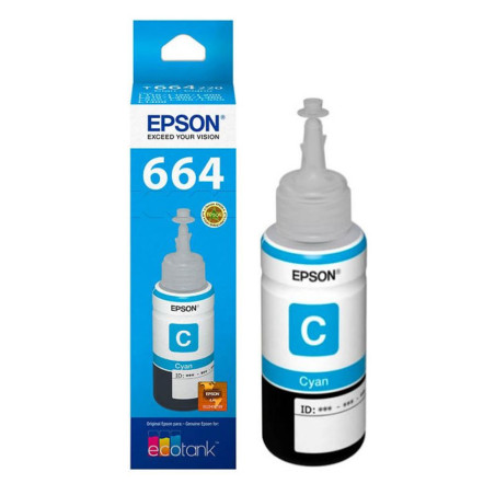 Frasco de Tinta Epson T664220 70ML Ciano