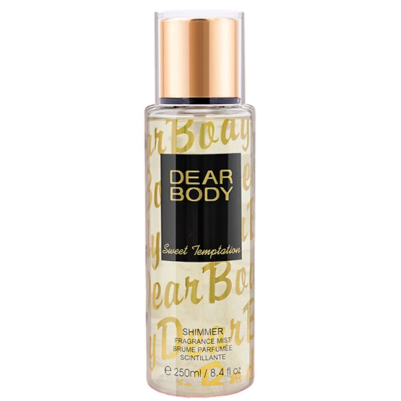 Colônia Dear Body Shimmer Frag Mist Sweet Temptat Feminino 250ML