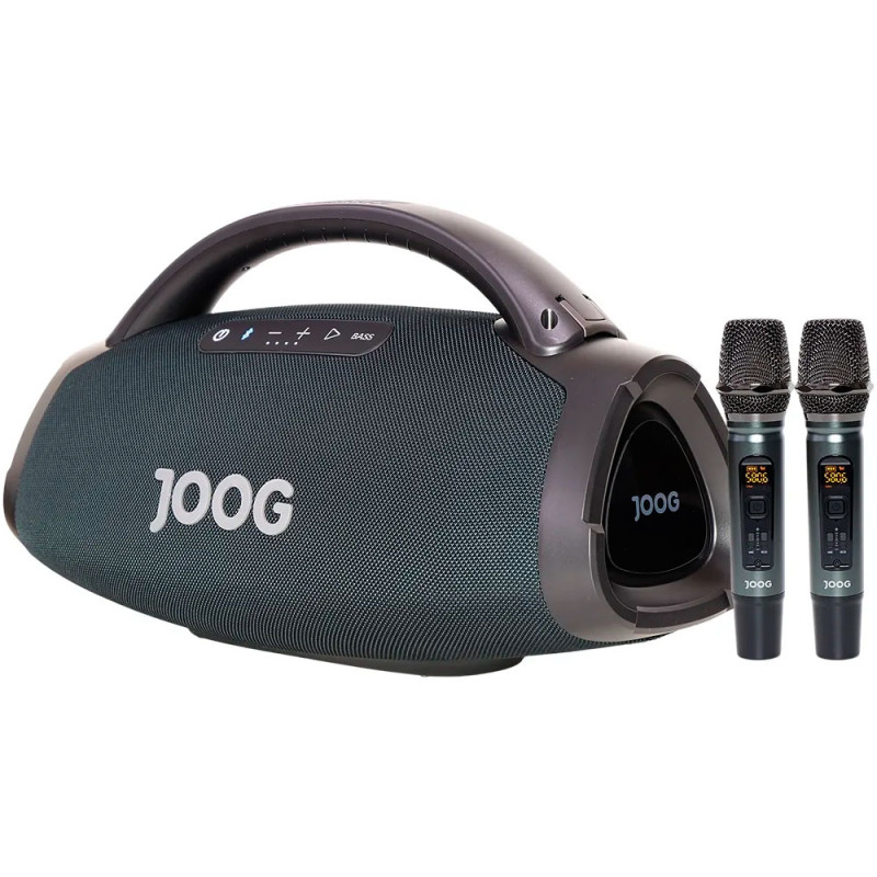 Speaker Joog One Hifi JOF-01 Com 2 Microfones +Controle 200W IP67 - Preto