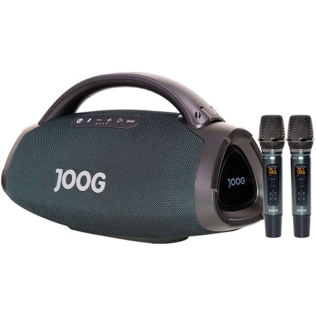 Speaker Joog One Hifi JOF-01 Com 2 Microfones +Controle 200W IP67 - Preto