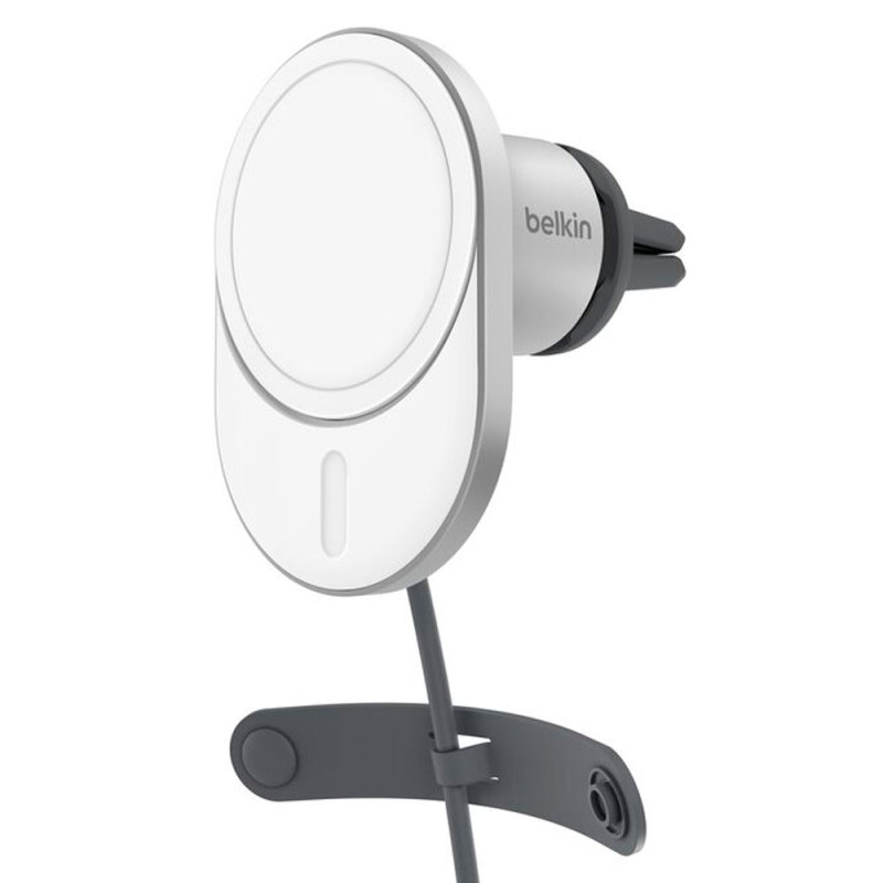 Carregador Magnético Sem Fio Para Carro Belkin WIC008btGR-V2 Com Qi2 15W - Cinza