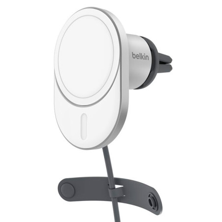 Carregador Magnético Sem Fio Para Carro Belkin WIC008btGR-V2 Com Qi2 15W - Cinza