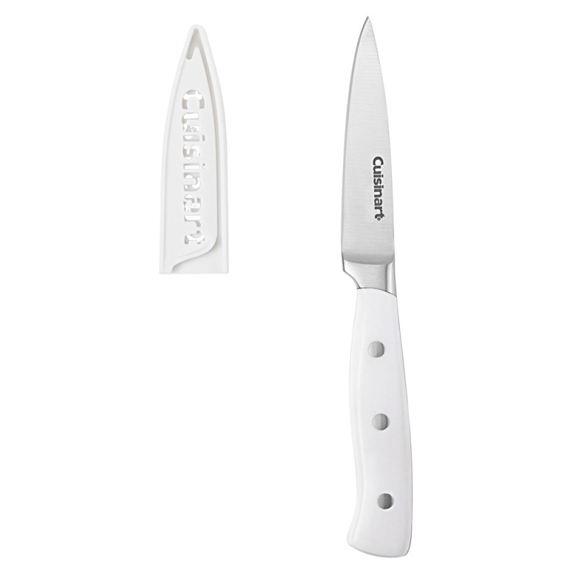 Faca de Descascar Legumes Cuisinart TRCW-H3PRC 9CM Com Protetor de Lâmina - Branco Fosco