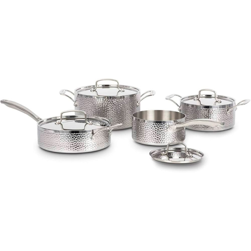 Cuisinart HTP-8SSC Hammered 8-Piece Stainless Steel Set