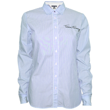 Camisa Tommy Hilfiger Feminina WW0WW21638-422 Azul Celeste