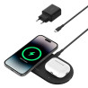 Carregador Magnético Wireless Belkin WIZ021VFBK 2-IN-1 15W Boostcharge Qi2 Magsafe - Preto