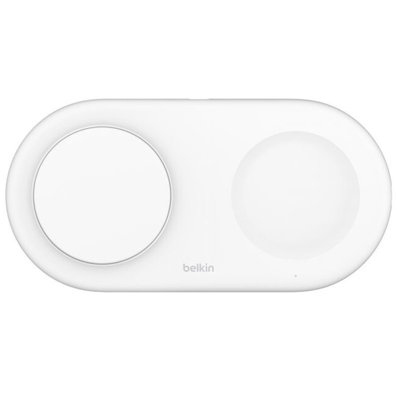 Carregador Magnético Wireless Belkin WIZ021vfWH 2-IN-1 15W Boostcharge Qi2 Magsafe - Branco