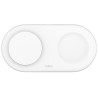Carregador Magnético Wireless Belkin WIZ021vfWH 2-IN-1 15W Boostcharge Qi2 Magsafe - Branco