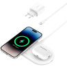 Carregador Magnético Wireless Belkin WIZ021vfWH 2-IN-1 15W Boostcharge Qi2 Magsafe - Branco