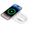 Carregador Magnético Wireless Belkin WIZ021vfWH 2-IN-1 15W Boostcharge Qi2 Magsafe - Branco