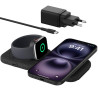 Carregador Wireless Belkin Travel Pad WIZ026vfBK 2-IN-1 15W Boostcharge Pro Qi2 Magsafe - Preto