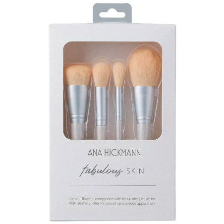 Kit de Pincéis Ana Hickmann Fabulous Skin AH043 4 Peças