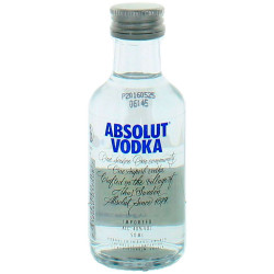 Vodka Mini Absolut Normal 50ML - 40% alcohol - Miniatura...