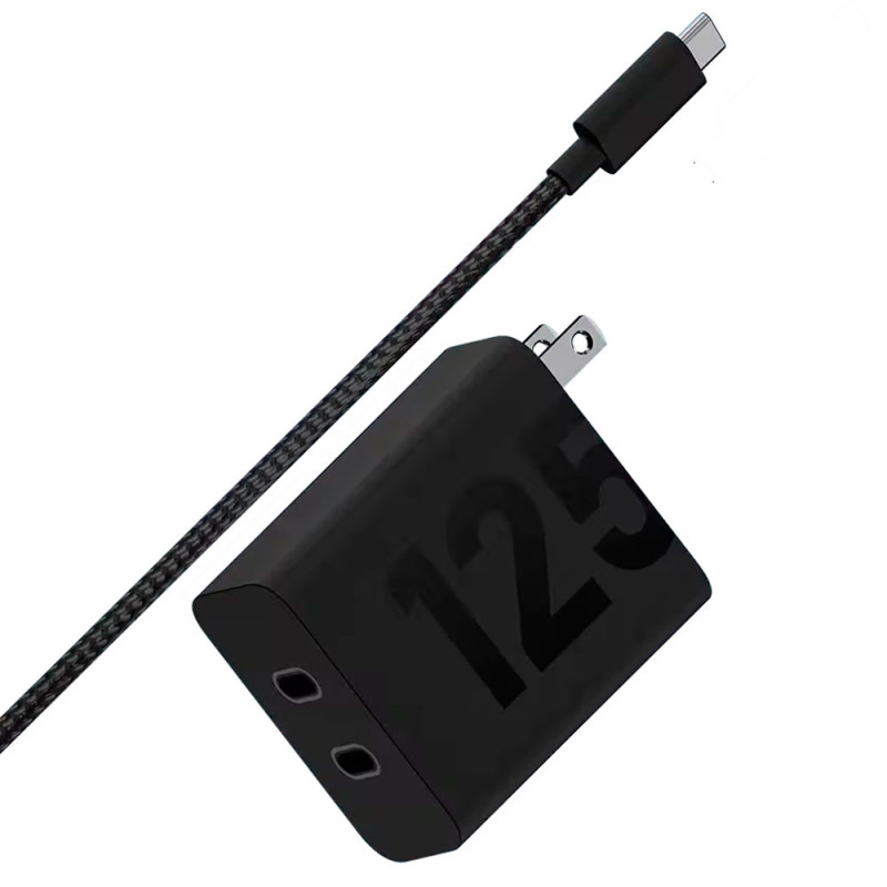 Carregador de Parede Motorola PG38C06718 125W Turbopower Duo USB-C + Cabo USB-C - Preto