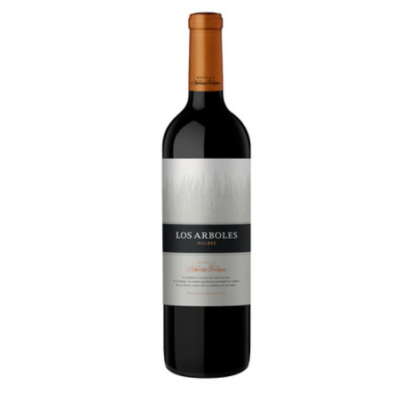 Vino Los Arboles Malbec 750ML - escarlata y aromático