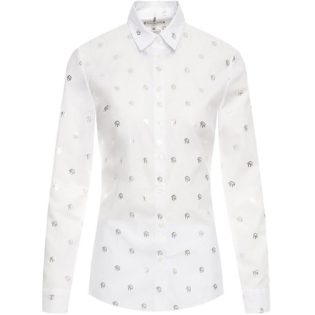 Camisa Tommy Hilfiger Feminina WW0WW26601-0LH-00 36 -  Mini Th Cube Foil