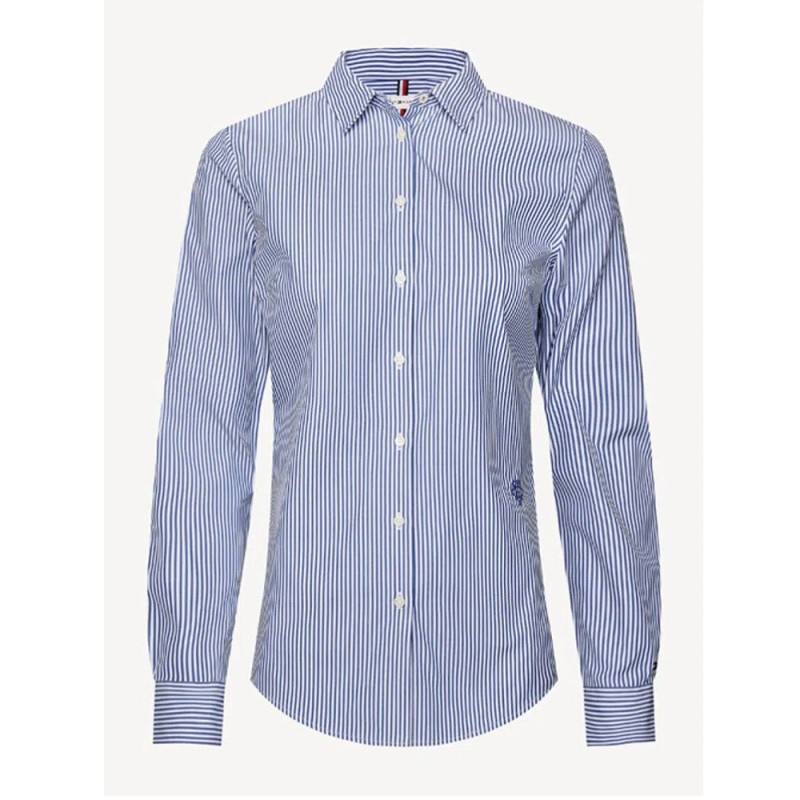 Camisa Tommy Hilfiger Feminina WW0WW26787-0X1-00 32  YD WE STP - Cobal