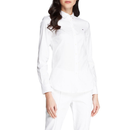 Camisa Tommy Hilfiger Feminina WW0WW26804-YAF-00 42  Branco Clásico