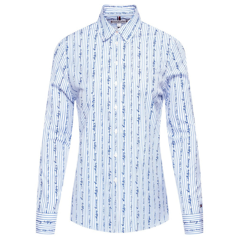 Camisa Tommy Hilfiger Feminina WW0WW26857-0FD-00 32 - YD Mini ST Scrbl T