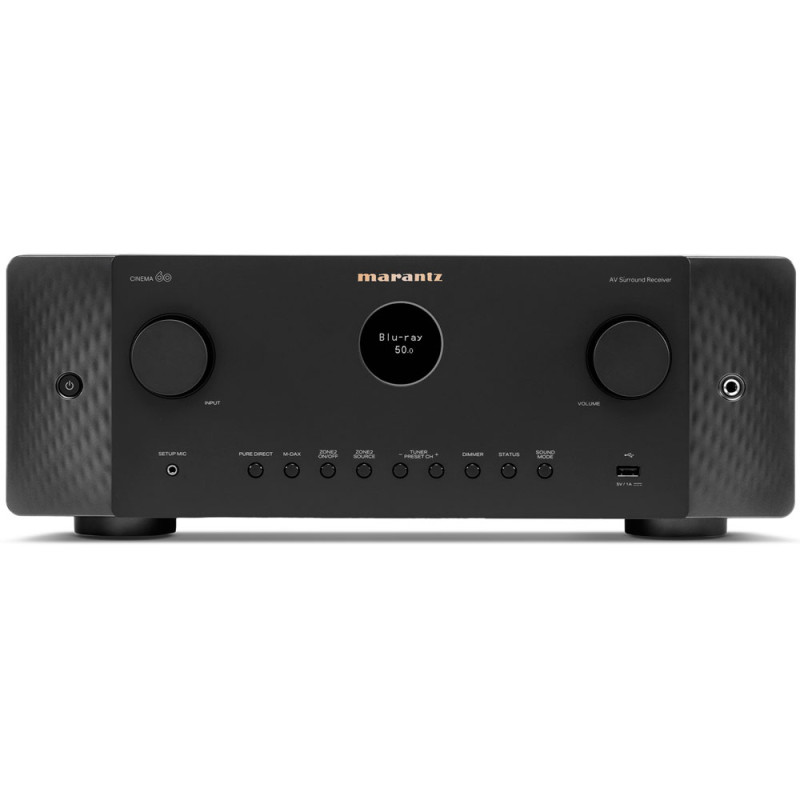 Receiver Marantz Cinema 60 Bluetooth HDR 8K Dolby Atmos DTS:X 7.2 Canais Wi-Fi 110V