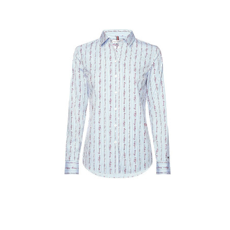 Camisa Tommy Hilfiger Feminina WW0WW27022-0FC-00 34 - YD MINI ST SCRBL T